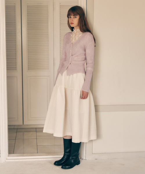 TIERED LONG SKIRT - 3 COLORS IVORY
