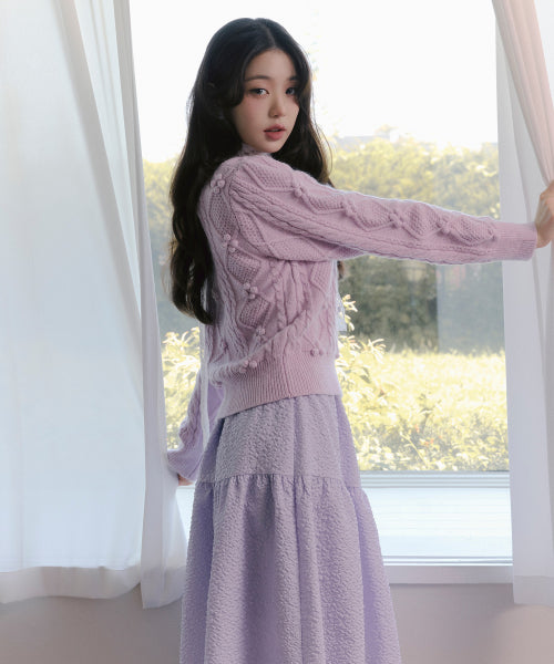 TIERED LONG SKIRT - 3 COLORS LAVENDER