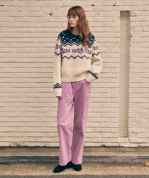 BASIC CORDUROY PANTS - 4 COLORS LAVENDER