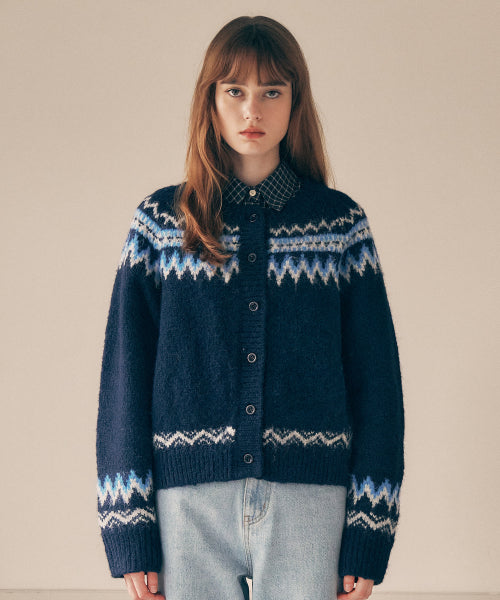 ROUND COWICHAN CARDIGAN - 4 COLORS NAVY