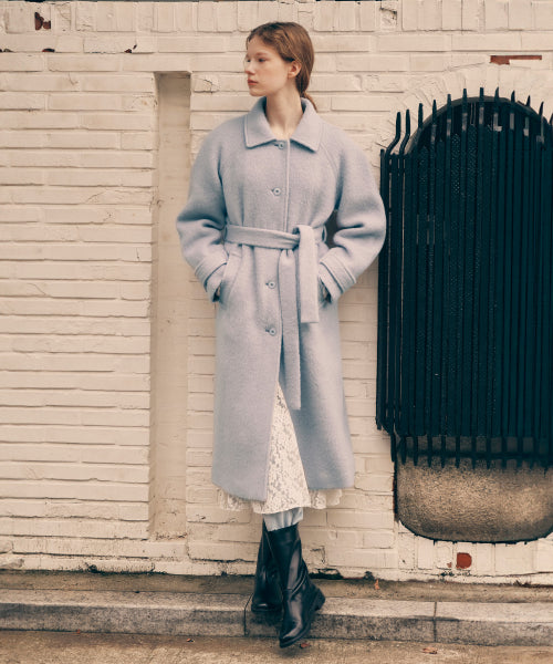 ALPACA WOOL SINGLE COAT - 3 COLORS GREY