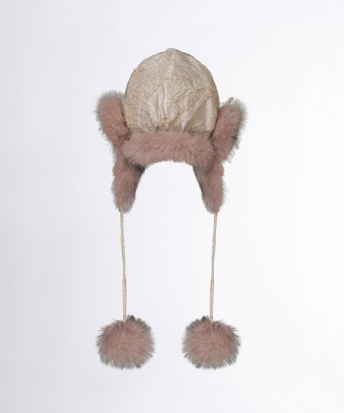 JACQUARD TROOPER HAT PALE AS SHOWN