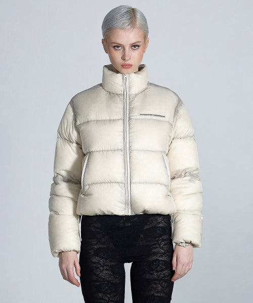 104 SHEER CROPPED PUFFER DOWN RAW AS SHOWN