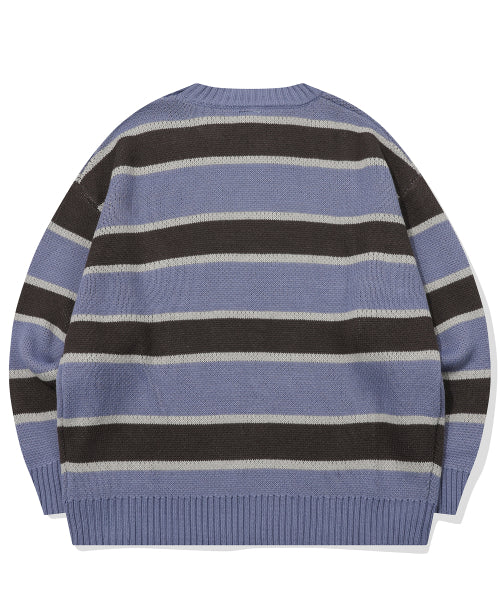STRIPE WAPPEN KNIT - 2 COLORS LAVENDER