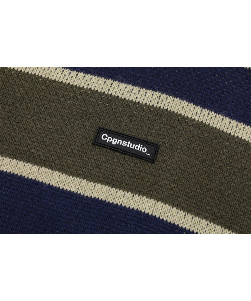 STRIPE WAPPEN KNIT - 2 COLORS NAVY