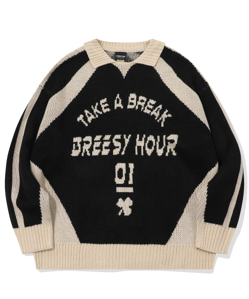 COLLAR PULLOVER KNIT - 2 COLORS BLACK