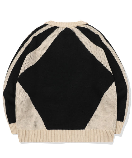 COLLAR PULLOVER KNIT - 2 COLORS BLACK