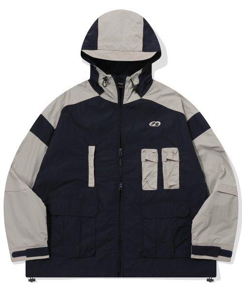 HOOD WINDBREAKER - 2 COLORS NAVY