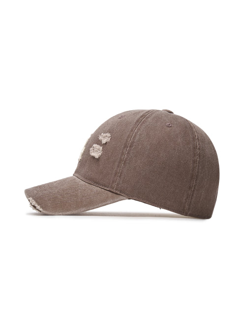 DAMAGE WASHED UNSTRUCTURED BALL CAP LA #KARINA同款! - 6 COLORS BROWN
