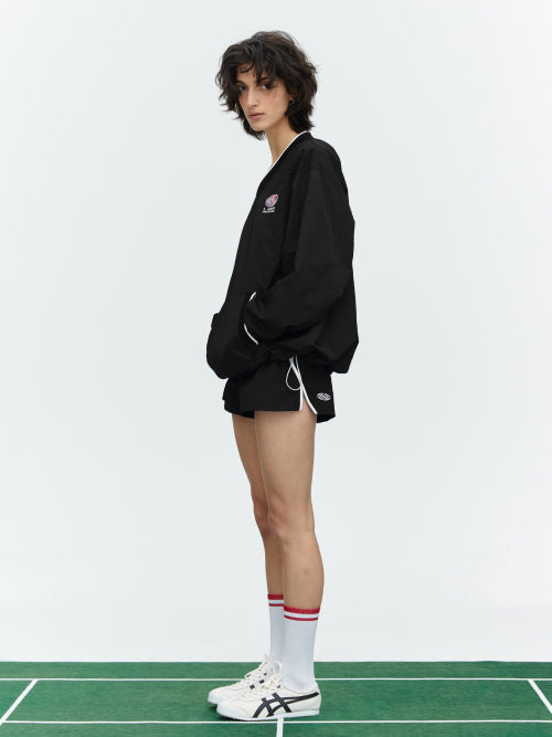 RUNNING TRACK NYLON SHORTS - 3 COLORS BLACK