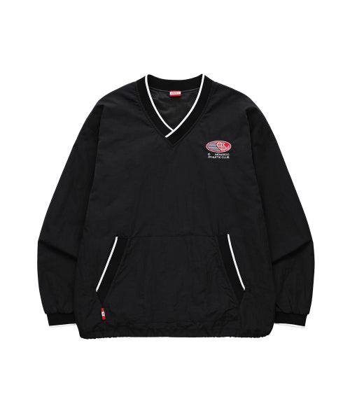 HEARTTRACK VNECK NYLON ANORAK JACKET - 3 COLORS BLACK