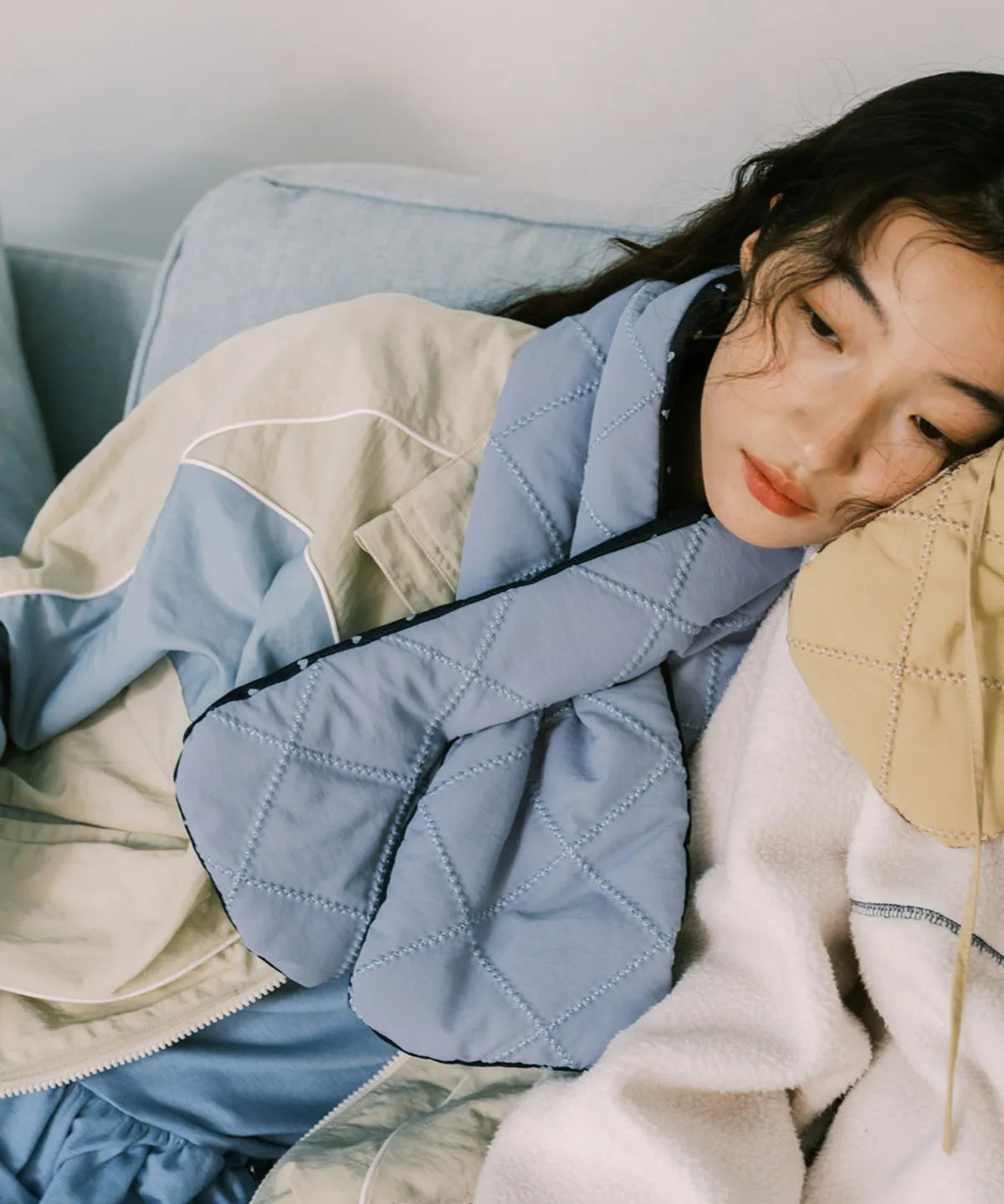 PADDED NYLON SCARF - 5 colors