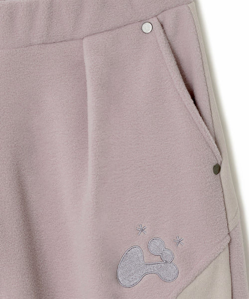 DRAW STRING FLEECE PANTS - 3 COLORS PINK