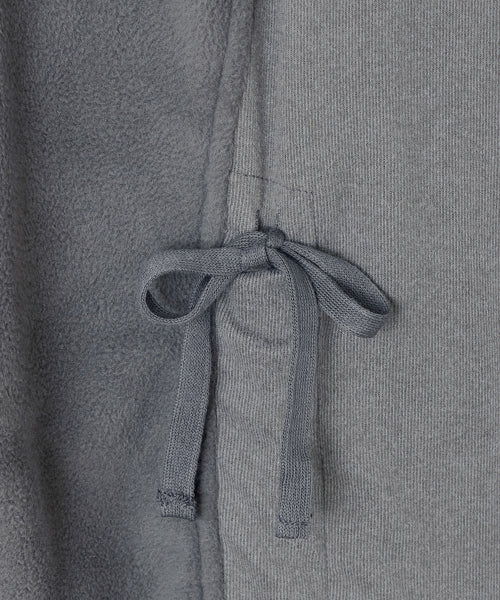 DRAW STRING FLEECE PANTS - 3 COLORS CHARCOAL