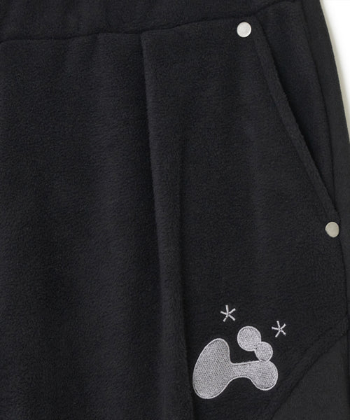DRAW STRING FLEECE PANTS - 3 COLORS BLACK