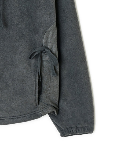 DRAW STRING FLEECE - 3 COLORS CHARCOAL