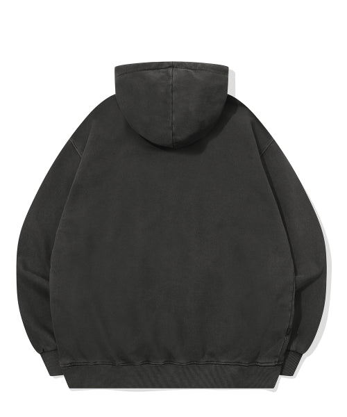CAKE TEE PIGMENT HOODIE - 2 COLORS SMOKE BLACK
