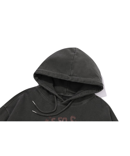 CAKE TEE PIGMENT HOODIE - 2 COLORS SMOKE BLACK