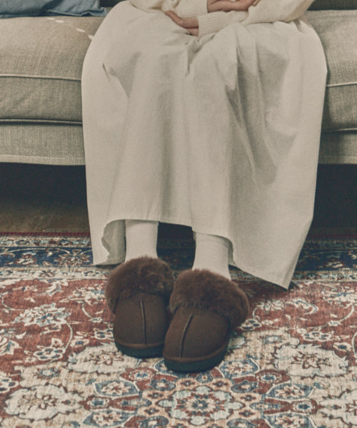PLATFORM SLIPPER NINA DARK BROWN