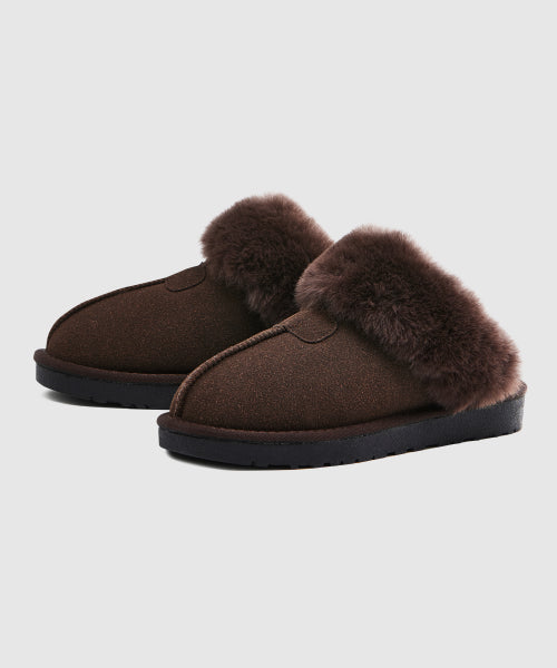 PLATFORM SLIPPER NINA DARK BROWN