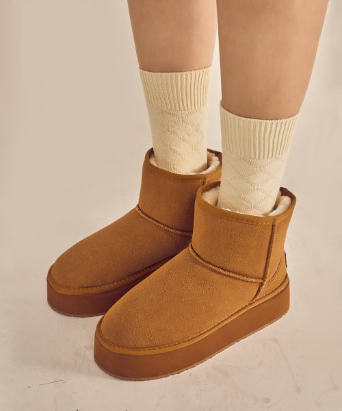 PLATFORM BOOTS BROWN