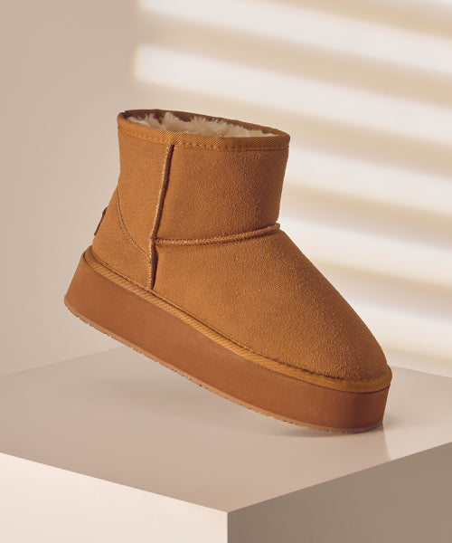 PLATFORM BOOTS BROWN