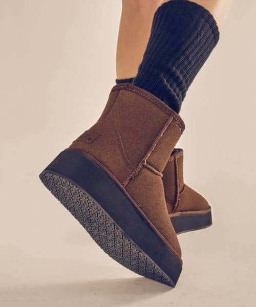 PLATFORM BOOTS DARK BROWN