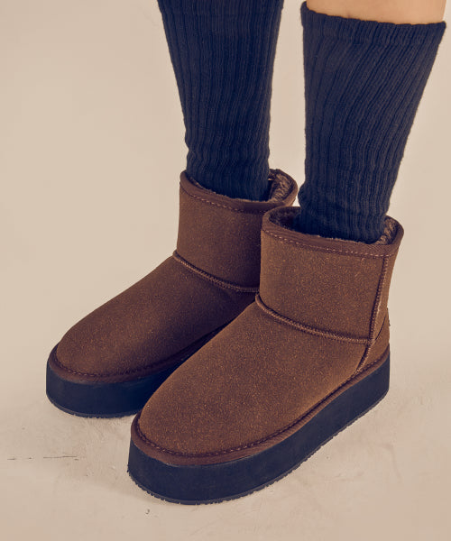 PLATFORM BOOTS DARK BROWN