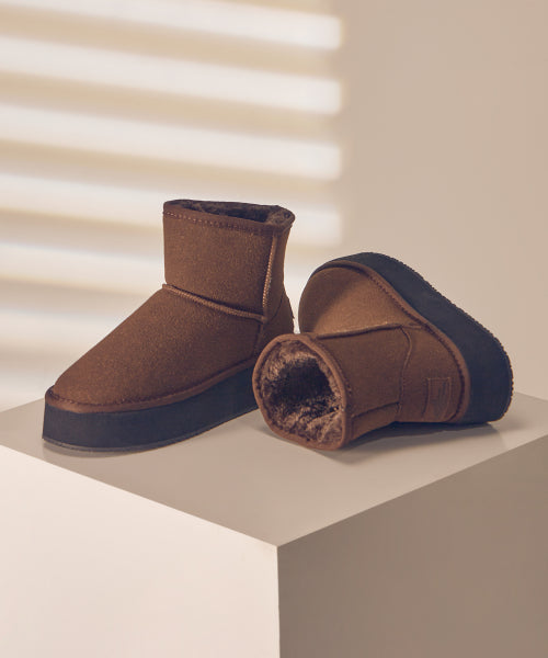 PLATFORM BOOTS DARK BROWN