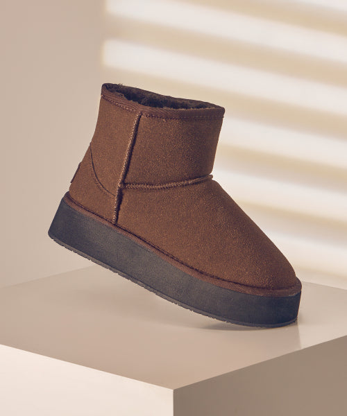 PLATFORM BOOTS DARK BROWN