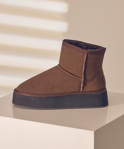 PLATFORM BOOTS DARK BROWN