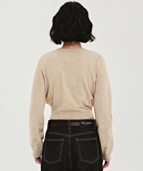 MINI BUTTERFLY SIGNATURE SLEEVE KNIT #徐睿知同款! - 6 COLORS BROWN