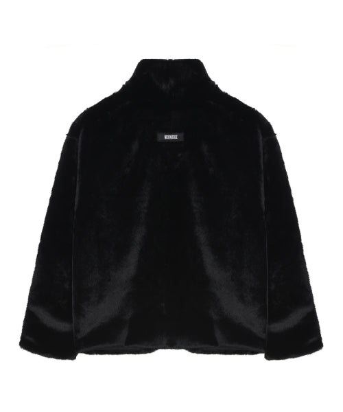 HIGH NECK SOFT FUR JACKET #徐睿知同款! - 2 COLORS AS SHOWN