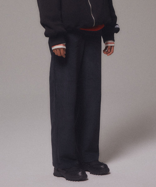 CORDUROY STRAIGHT PANTS - 4 COLORS NAVY