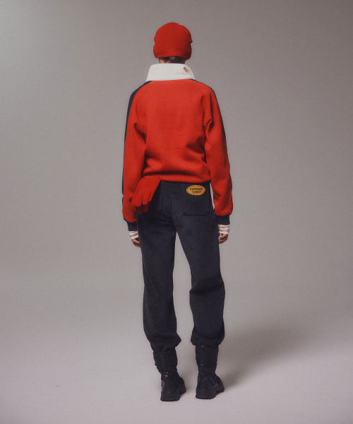 CORDUROY STRAIGHT PANTS - 4 COLORS NAVY