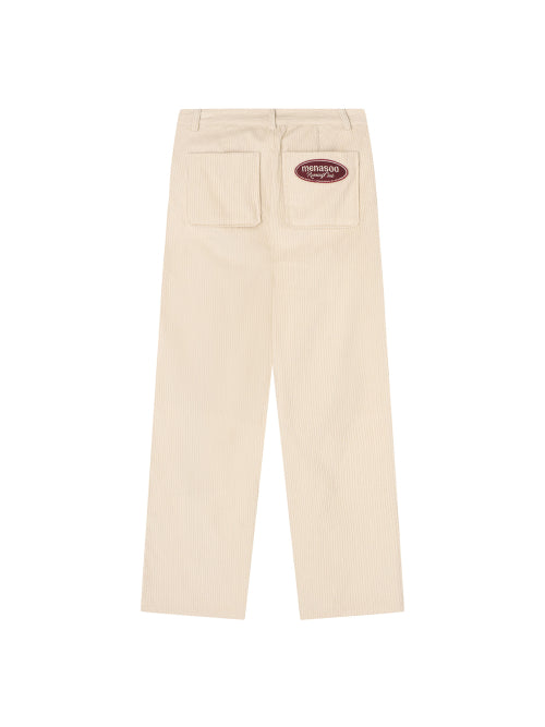 CORDUROY STRAIGHT PANTS - 4 COLORS CREAM