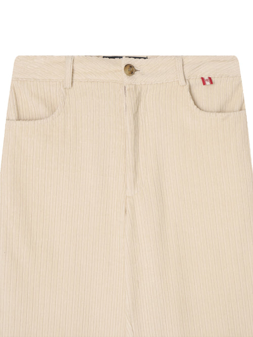 CORDUROY STRAIGHT PANTS - 4 COLORS CREAM