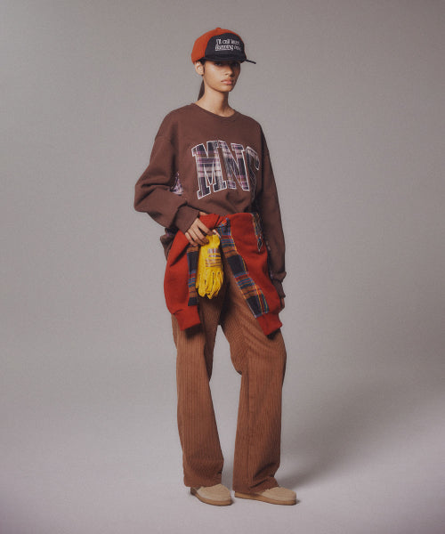 CORDUROY STRAIGHT PANTS - 4 COLORS BROWN