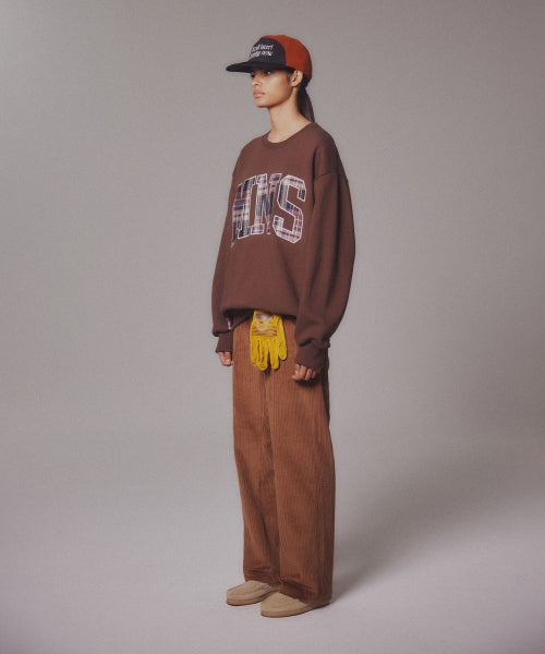 CORDUROY STRAIGHT PANTS - 4 COLORS BROWN