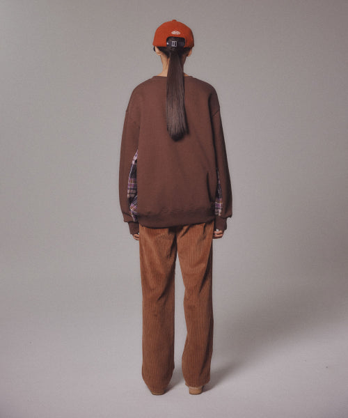 CORDUROY STRAIGHT PANTS - 4 COLORS BROWN
