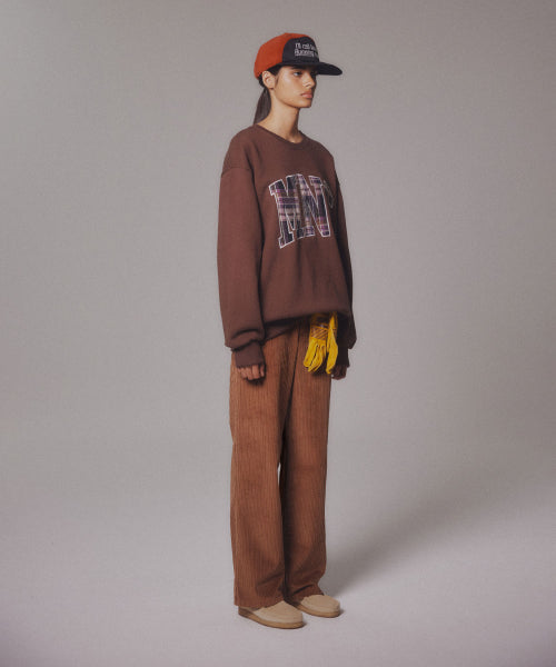 CORDUROY STRAIGHT PANTS - 4 COLORS BROWN