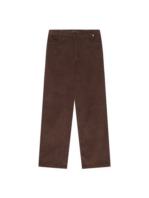 CORDUROY STRAIGHT PANTS - 4 COLORS BROWN