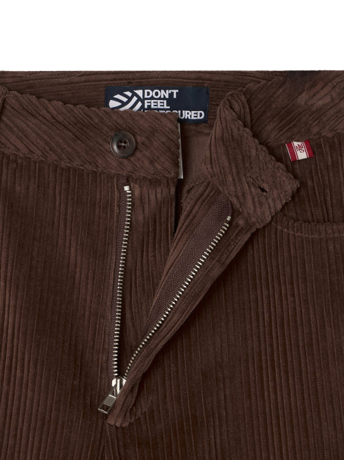 CORDUROY STRAIGHT PANTS - 4 COLORS BROWN