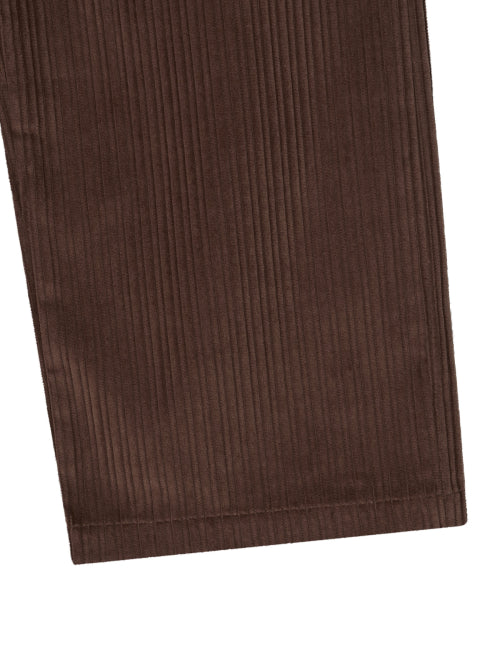 CORDUROY STRAIGHT PANTS - 4 COLORS BROWN