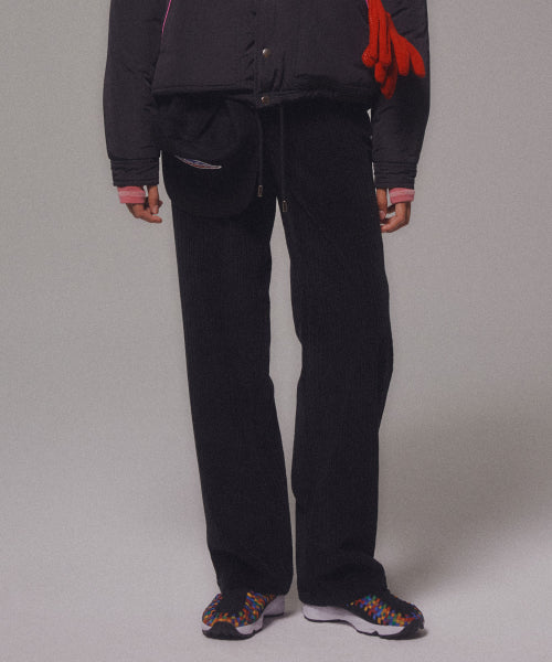 CORDUROY STRAIGHT PANTS - 4 COLORS BLACK