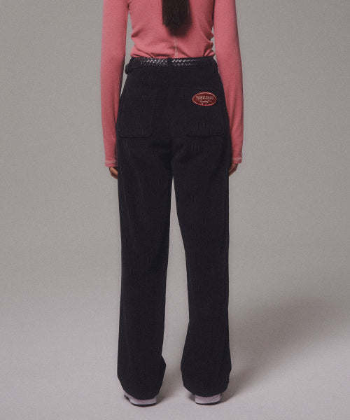 CORDUROY STRAIGHT PANTS - 4 COLORS BLACK