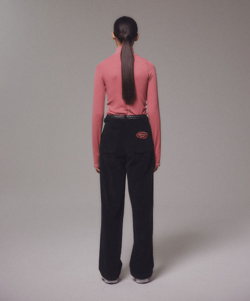 CORDUROY STRAIGHT PANTS - 4 COLORS BLACK