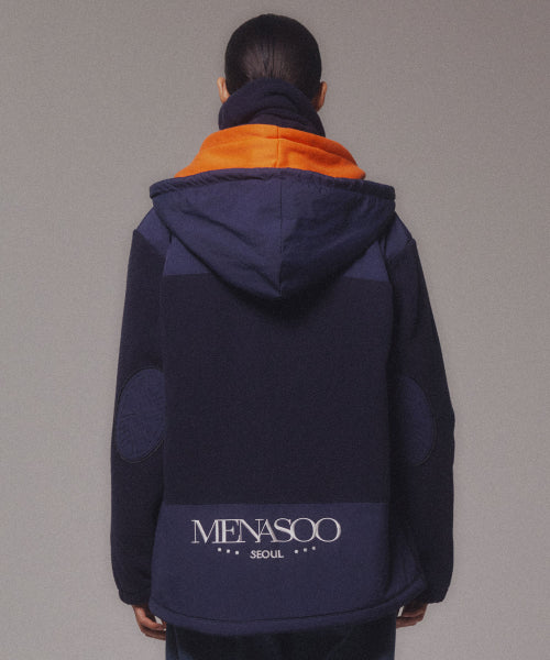 FLEECE HOOD JACKET - 2 COLORS NAVY