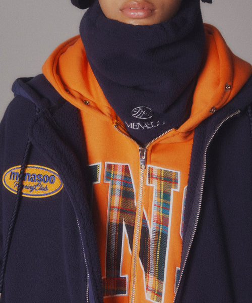 FLEECE HOOD JACKET - 2 COLORS NAVY