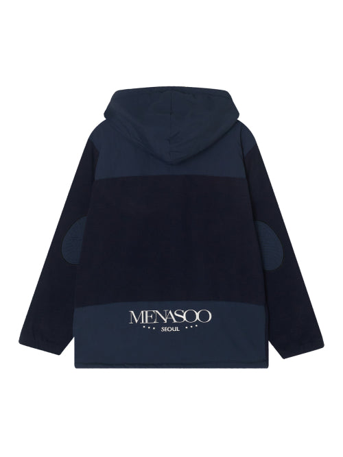 FLEECE HOOD JACKET - 2 COLORS NAVY